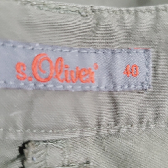 S. Oliver Pants Wide Leg Cargo Y2K Army Green Woman's Size 40 TINKA - Picture 12 of 12